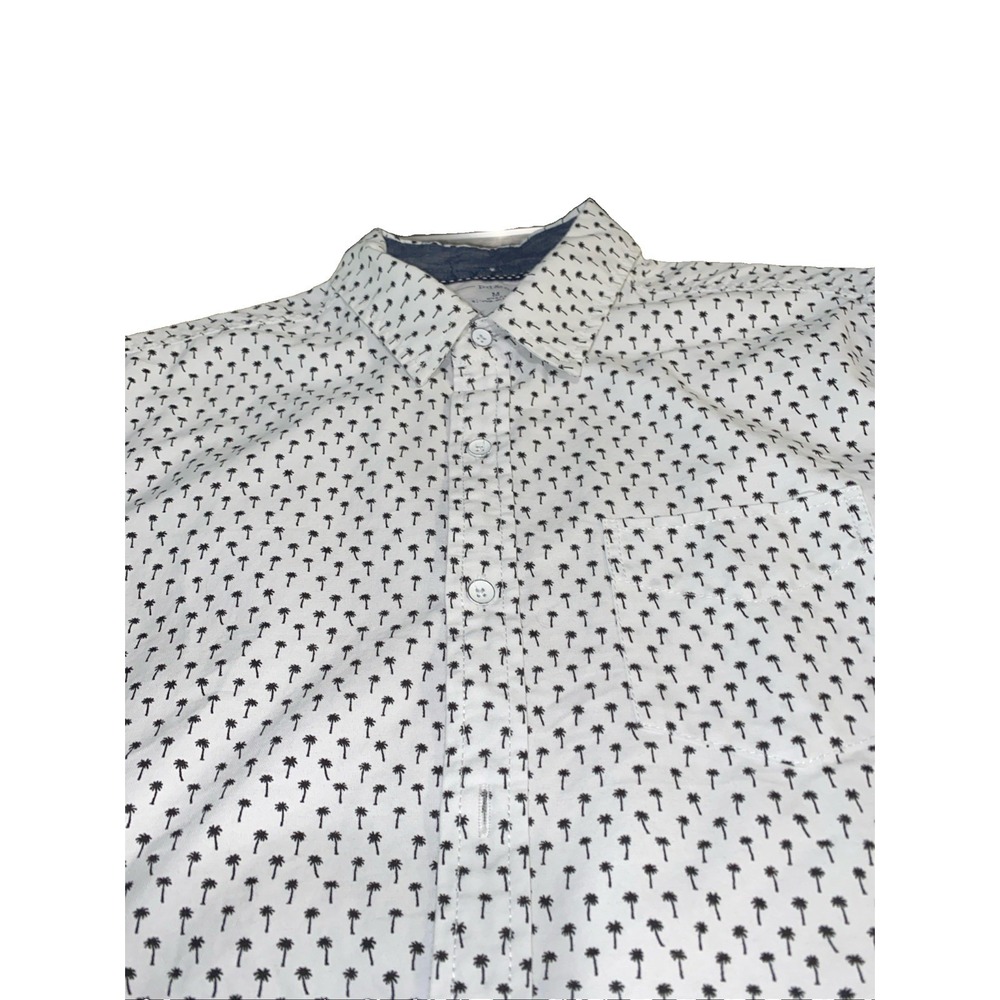 PD&C Mens Palm Tree Short Sleeved Shirt Medium. Great Look With Great Comfort.